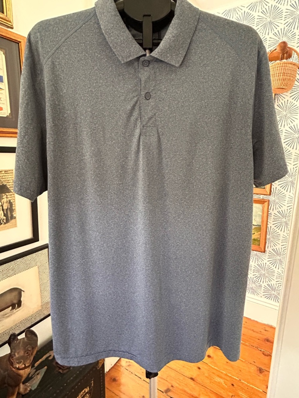 Men's Bonobos Golf Perfomance Polo Shirt - Classic Grey Short Sleeve